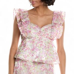 Wildfox Sydney Floral Blouse Size Large